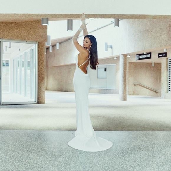 REVOLVE CROSS BACK BIAS GOWN - Picture 4 of 6